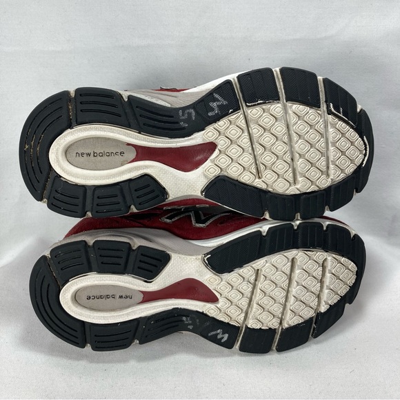 New Balance 990v4 Sneakers Kids Shoes Red Suede Athletic Running Shoes - Picture 8 of 10